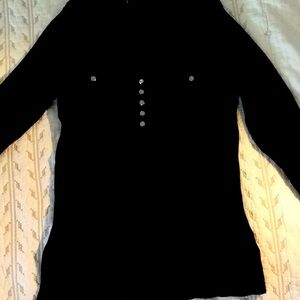 ANN KLEIN BLACK SWEATER BLOUSE